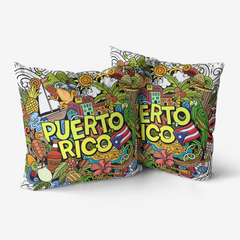 Puerto Rico Premium Hypoallergenic Throw Pillow | Soft Island Home Décor Cushion