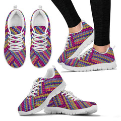 KNITTED COLORFUL ORNAMENTAL STRIPED DESIGN SHOES BY FIREFITS