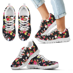 MINI SKULLS WITH FLOWER DESIGN SHOES BY FIREFITS