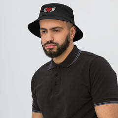 Heart With Wings Old School Bucket Hat