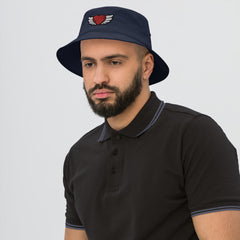 Heart With Wings Old School Bucket Hat