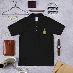 Pineapple Embroidered Polo Shirt