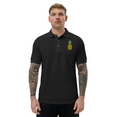 Pineapple Embroidered Polo Shirt