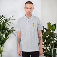 Pineapple Embroidered Polo Shirt
