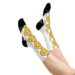 Melting Smily Face Basketball socks