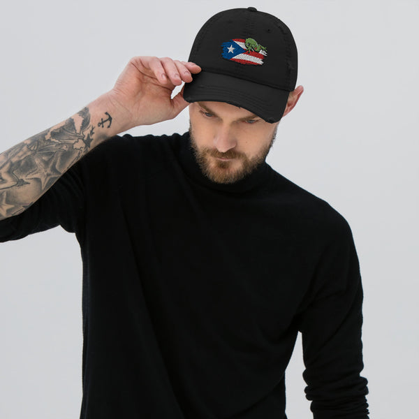 Puerto Rico Distressed Dad Hat