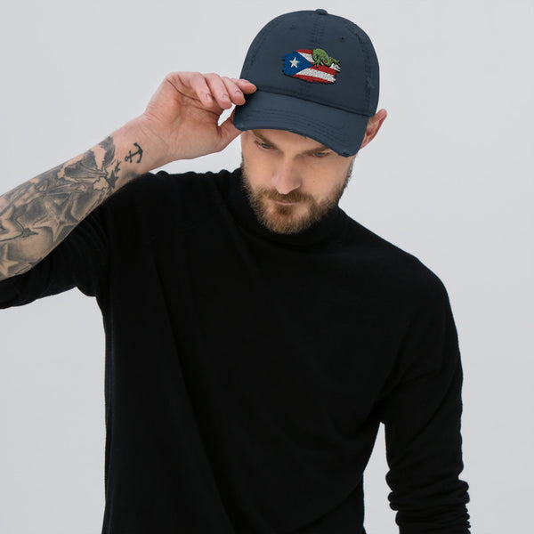 Puerto Rico Distressed Dad Hat