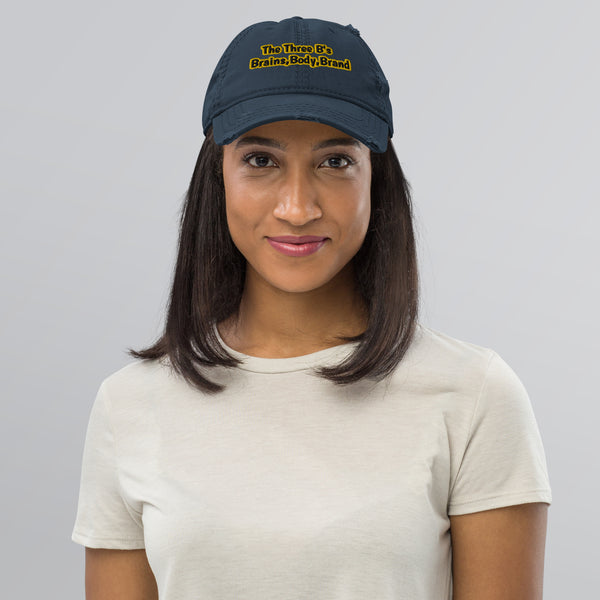 The Three B's  Distressed Dad Hat
