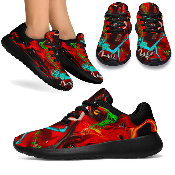 Abstract Blue World Shoe