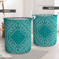 Teal Bandana Laundry Hamper