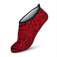 Red and Black Bandana Boat Shoes