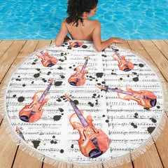 Guitar & Music Notes Beach towel
