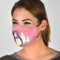 Frosty the Snowman (Pink) - Face Mask