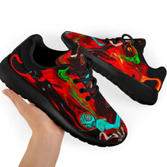 Abstract Blue World Shoe