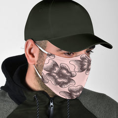 Brown Floral Mask