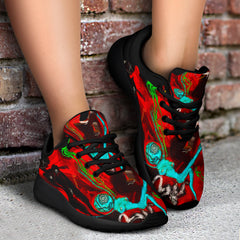 Abstract Blue World Shoe