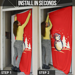 Frosty Snowman #1 Red - Christmas Door Sock