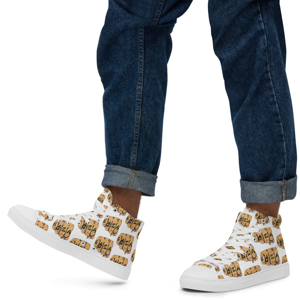 GAZA Men’s high top canvas shoes