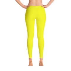 Yellow Plain Leggings