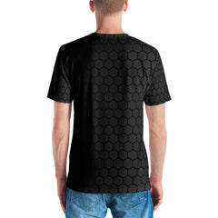 Gray & Blue Honeycomb All Over Men's T-shirt