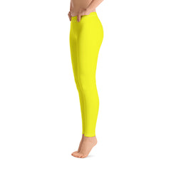 Yellow Plain Leggings