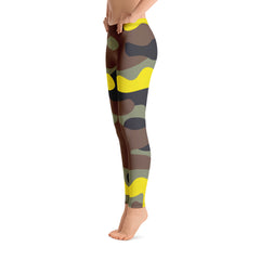Yellow & Grey Camo Leggings