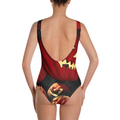 Zig Zag Mouths Halloween Design Swimsuit