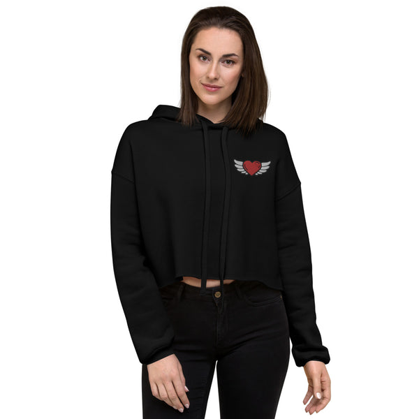 Heart Angel Crop Hoodie
