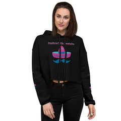 Sombreo With Mustache Crop Hoodie