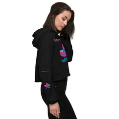 Sombreo With Mustache Crop Hoodie