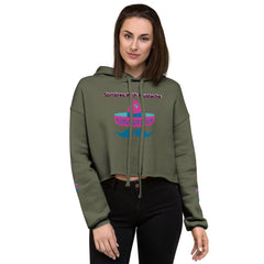Sombreo With Mustache Crop Hoodie