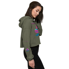 Sombreo With Mustache Crop Hoodie