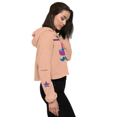 Sombreo With Mustache Crop Hoodie